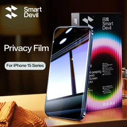 SmartDevil Screen Protector For iPhone 15 Pro Max 15 Plus Full Cover Privacy Dustproof Tempered Glass Film For IPhone 15Pro