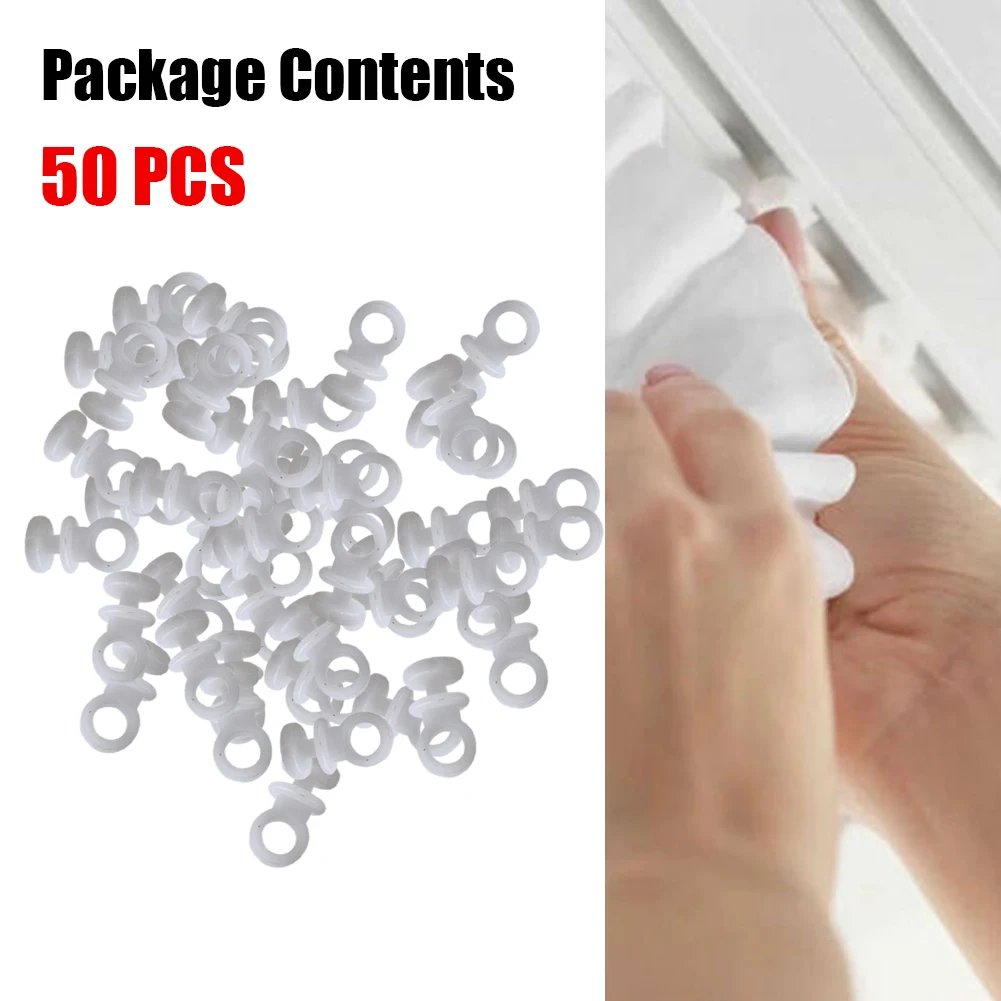 

Durable Hot Sale Newest Reliable Curtain Track Gliders Runners Motorhome Runner Sturdy Track Hooks Van 50 * 50 Pcs