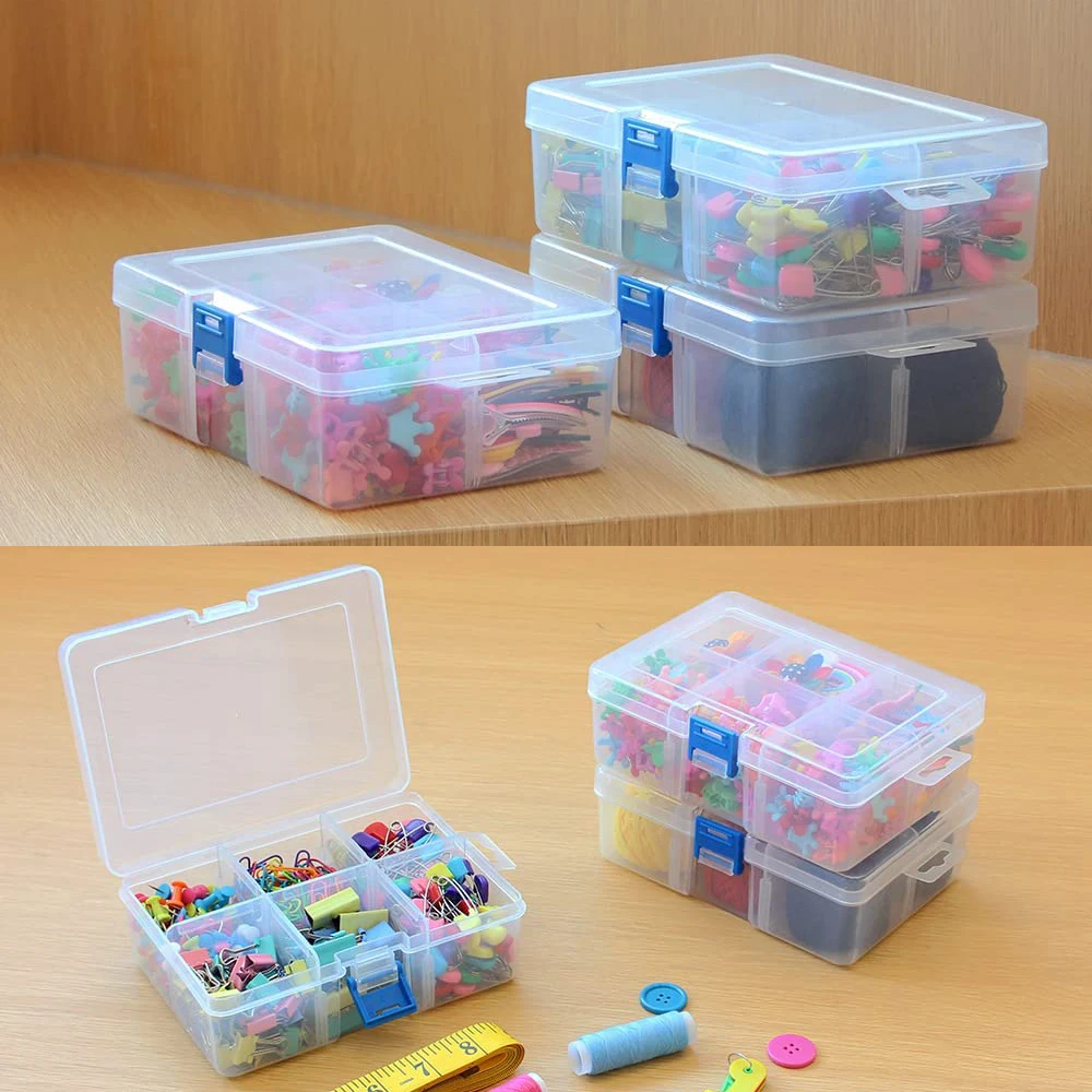 1pc Plastic Tray, Grids Bead Organizer With Movable Dividers Storage,  Adjustable Clear Compartment Plastic Organizer, Travel Organizer Box, Small  Part