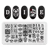 Christmas Nail Stamping Plates Rectangle Template Stencils Nail Art Stamp Image Plate Manicure Stainless Steel Nail Print Tools 6