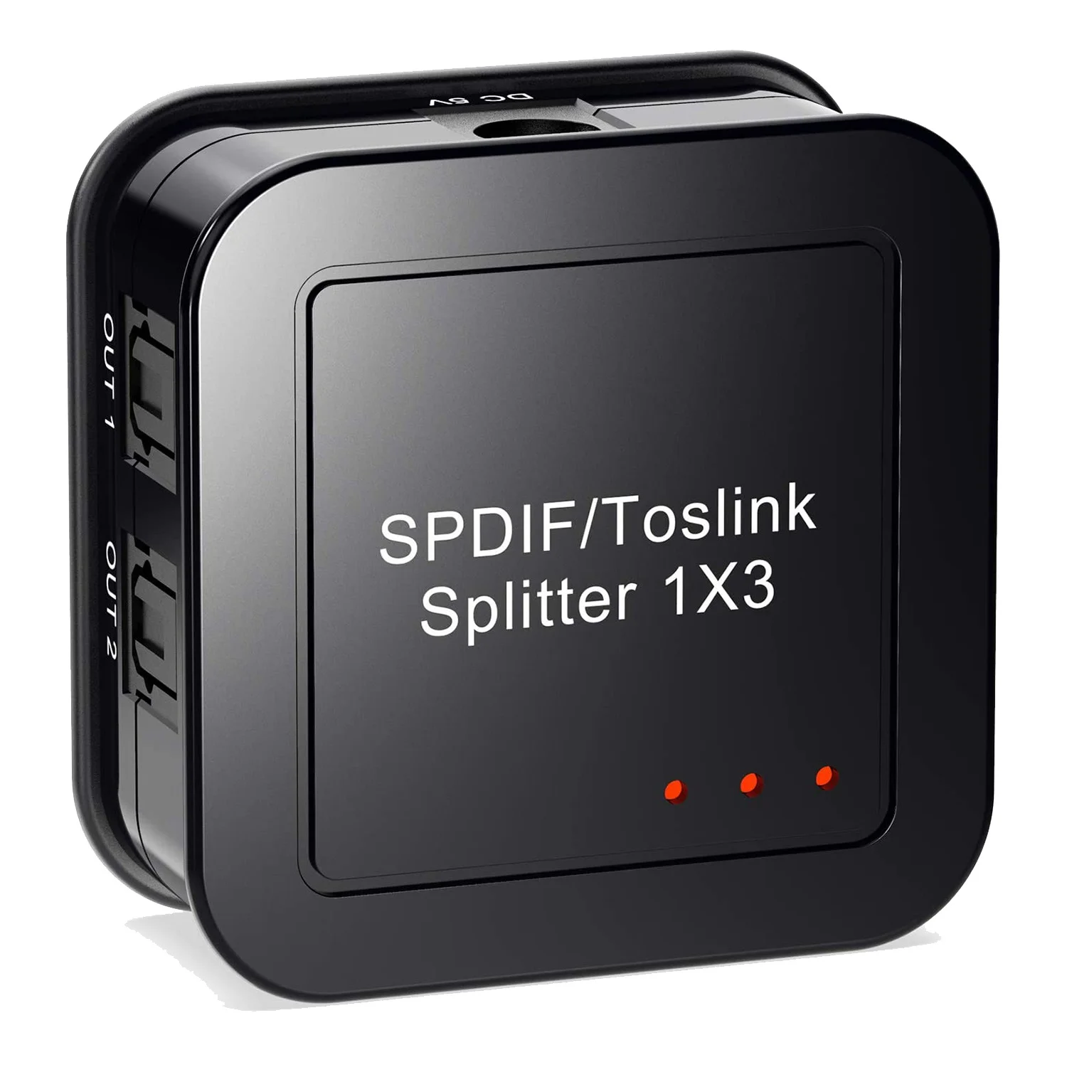Premium Digital Optical Audio Splitter - 1 In 3 Out TOSLINK Fiber Distribution