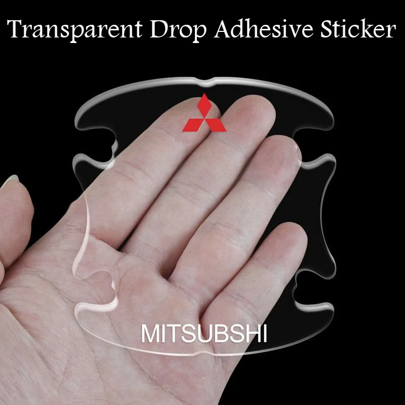 Anti-scratch Transparent Car Door Bowl Handle Protection Decal for Mitsubishi Lancer EX 10 Lancer Outlander ASX Pajero
