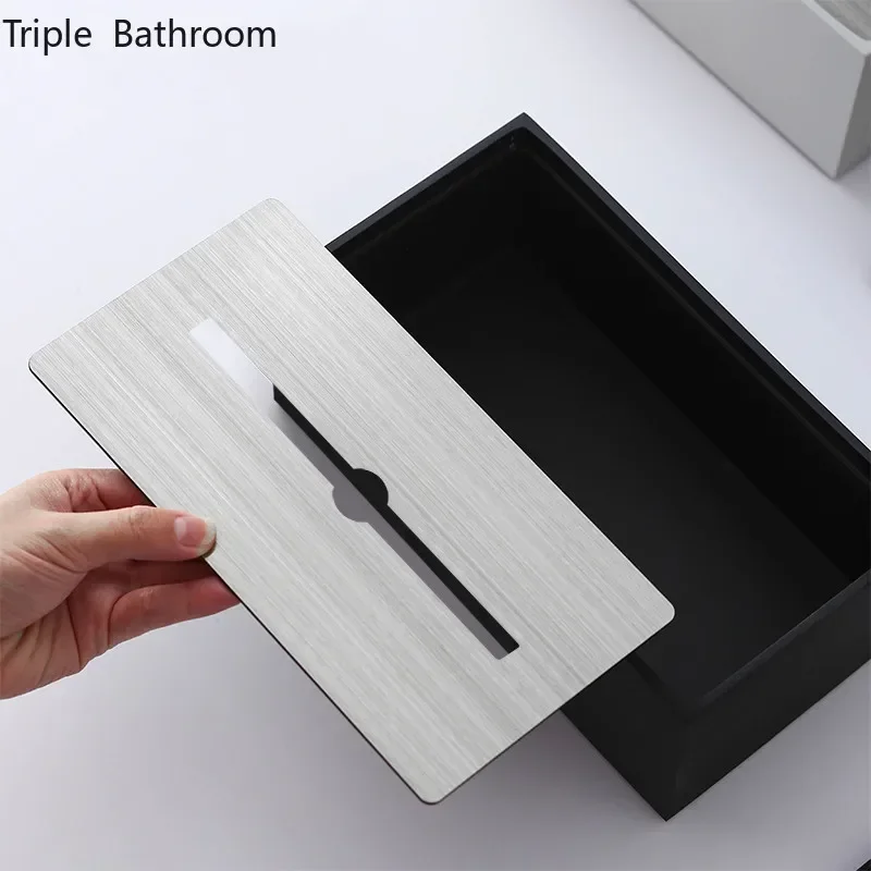 Light Luxury Resin Tissue Boxs Living Room Bedroom Desktop Tissue Holder Bathroom Draw Paper Storage Box Household Accessories 5