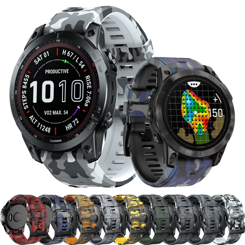 

QuickFit 22mm 26mm Silicone Watch Strap For Garmin Fenix 7X 7 6 6X 5 5X Plus/Epix Pro Gen 2 47mm 51mm/935 965 SmartBand Bracelet