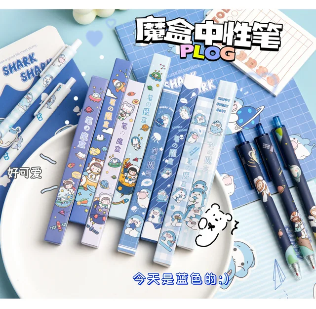 Papeterie japonaise sud-coréenne, petit Grossiste stylo de couleur d'eau à  pointe ondulée, Grossiste stylo neutre de couleur, ensemble de 10 couleurs,  fournitures scolaires – Destockage