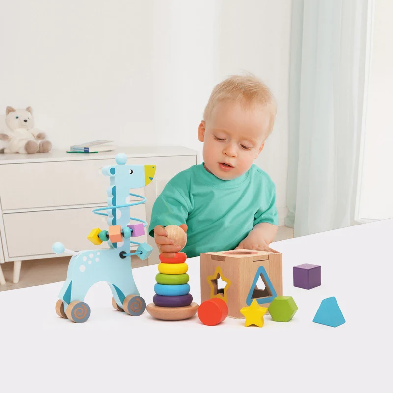 

Shape Matching Box Wooden Toys Educational Toy 1 to 2 Years Brain Toys for Kids Color Number Recognition Learning Memory Games