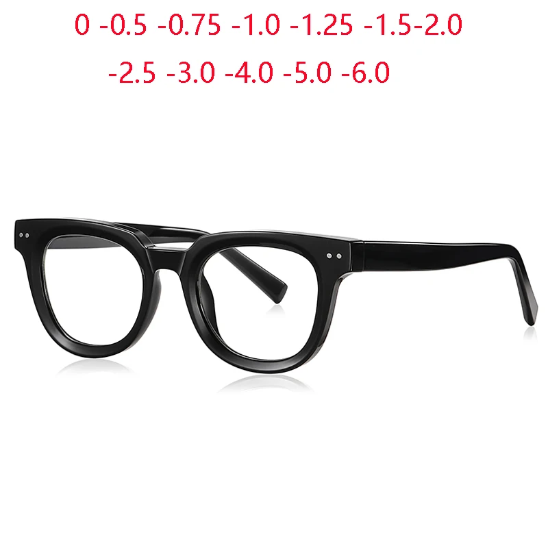 Diopter 0 0.5 0.75 To 6.0 Anti Blue Rays TR90 Square Nearsighted