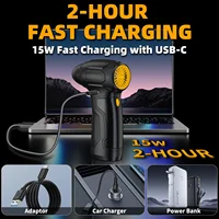 Powerful Handheld Fan, 200000RPM Turbo Jet Fan Mini Portable Blower for Outdoor Camping Cleaning Computer Dust, Strong Airflow R 5