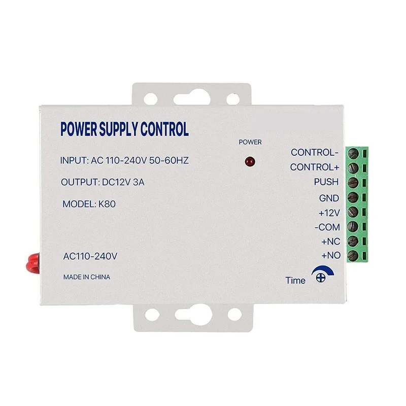 K80 alimentation contrôle AC 110-240V à DC 12V alimentation pour système de contrôle d'accès de porte serrure magnétique alimentation contrôle