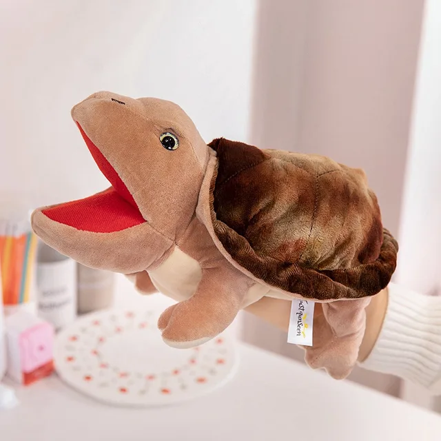 Marionnette à Main Tortue En Peluche BESTonZON - Taille 31x24x10 Cm, Douce Et Légère, Pour Jeux Et Histoires D'enfants