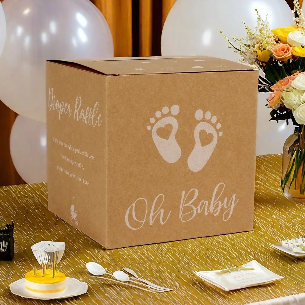 Baby Shower Advice Cards Diaper Raffle Game Box Tickets Wedding Birthday Sex Reveal Themes Ballot Box Party Wishes 21pcs