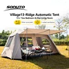 Sonuto Automatic Large Camping Tent 3-8 Person Quick Setup Double Hall Ridge Tent with Canopy for Outdoor Family Adventures 1