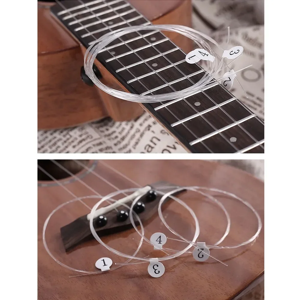Ukulele Strings For Soprano And Concert And Tenor Ukulele Guitar Strings Carbon Strings Hard Tension Trings Ukulele 4pcs G-C-E-A