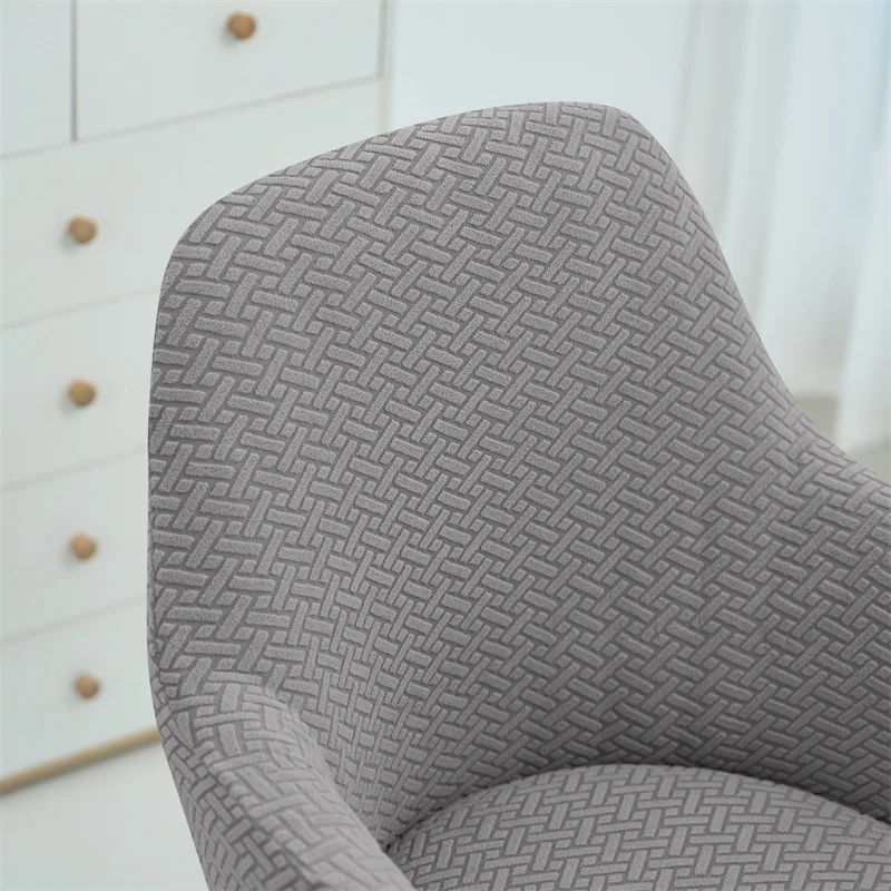 1/2/4/6pcs Jacquard High Arm Dining Chair Covers Elastic Office Chair Cover Stretch Hotel Bar Chairs Seat Slipcover Living Room