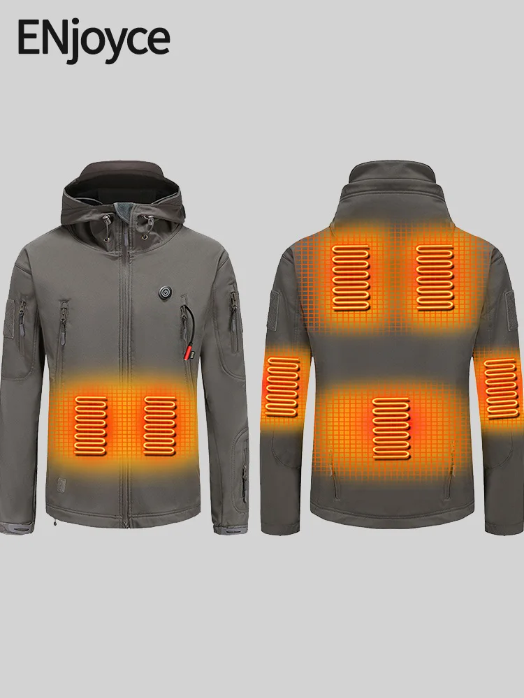 WinterMenElectricHeatingJacketUSBChargeWomenOutdoorHoodie