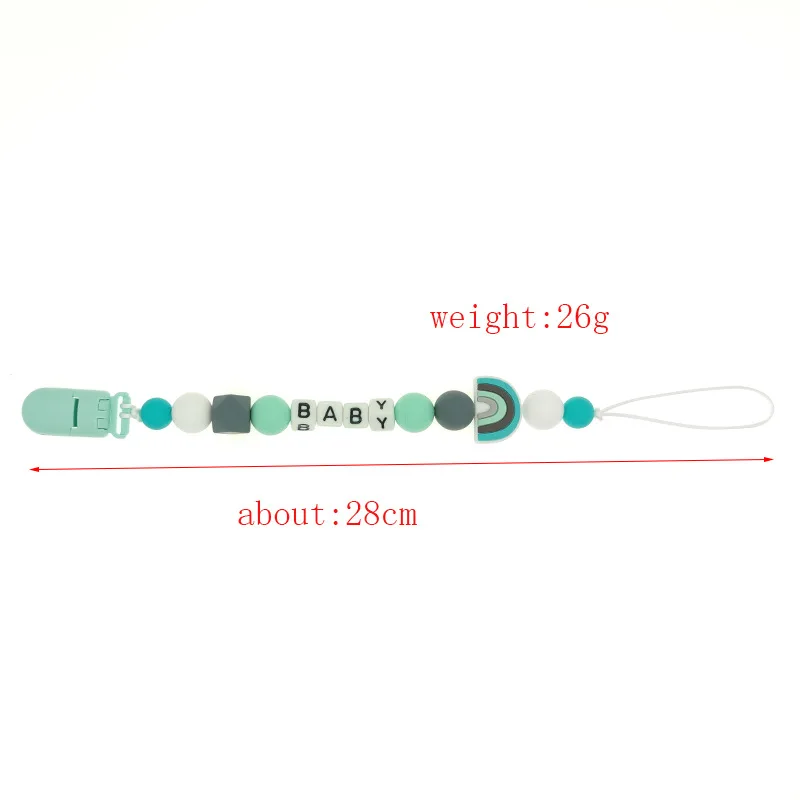 Personalized Name Pacifier Holder Chain Handmade Beech Wooden Clip Cilicone Teether Baby Teething Toy Newborn Chew Gift teething toys