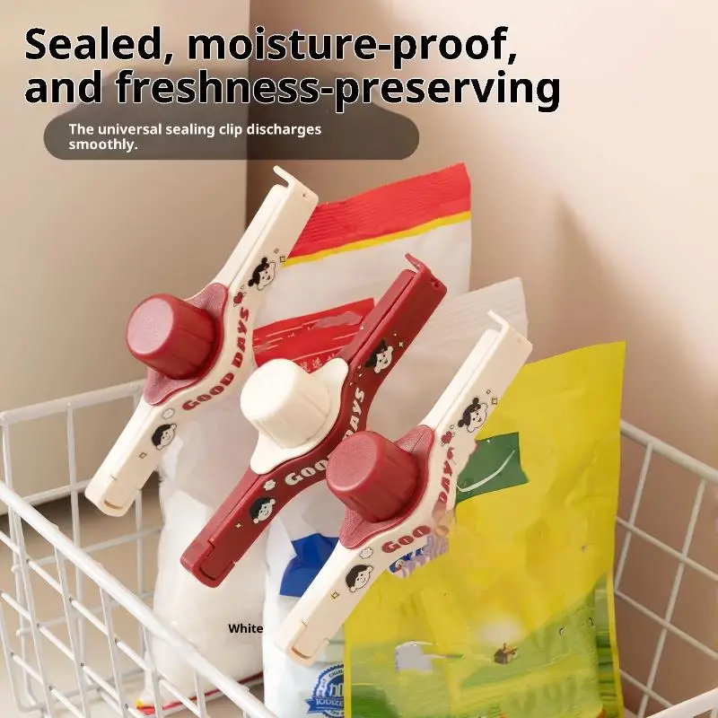 1/2PCS Kitchen Storage Food Snack Sealing Bag Clips Screw Cap Seasoning Bag Milk Powder Bag Preservation Clip Home Accessories