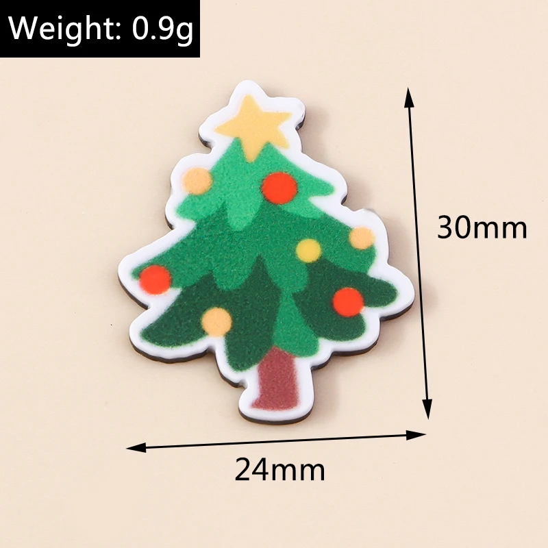 Leslie Mix 10/20/30 Stück neue Frohe Weihnachten Charms Harz Flatback Cabochons für DIY Schmuckherstellung Ohrringe Halskette Zubehör – Detail 21