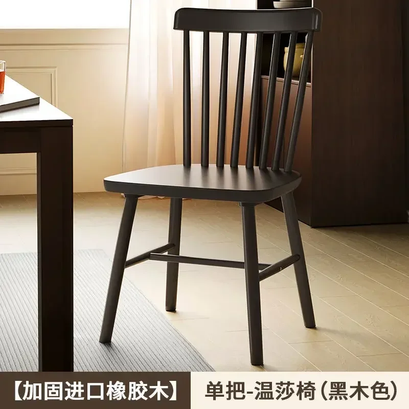Accent Dining Chairs Set of 4,Solid Oak Wood Dining Chair with Comfortable Backrest,Sturdy Wooden Chairs for Kitchen with 4 Sets
