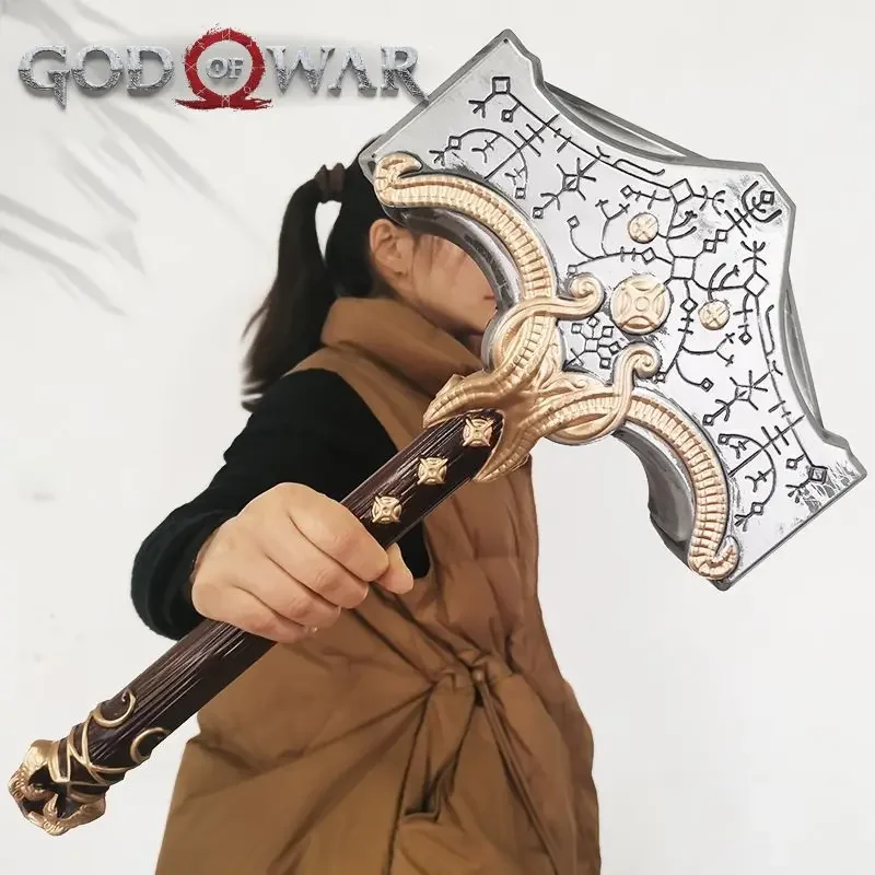 

God of War Weapon 49cm PU The Hammer of Thor Kratos Mjolnir High Quality Material Katana Sword Samurai Toy Weapons Game Kid Toys
