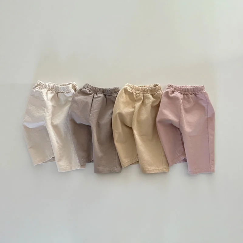 2023 Summer New Baby Casual Pants Solid Infant Loose Trousers Thin Cotton Toddler Pants Boy Girl Harem Pants Children Clothes