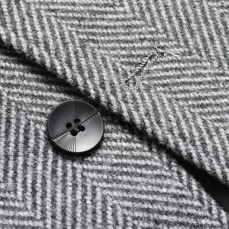 2023 New Men's Fashion Business Korean Gentleman Wool Gentleman Trend Slim Hong Kong Style British Style Casual Wedding Blazer