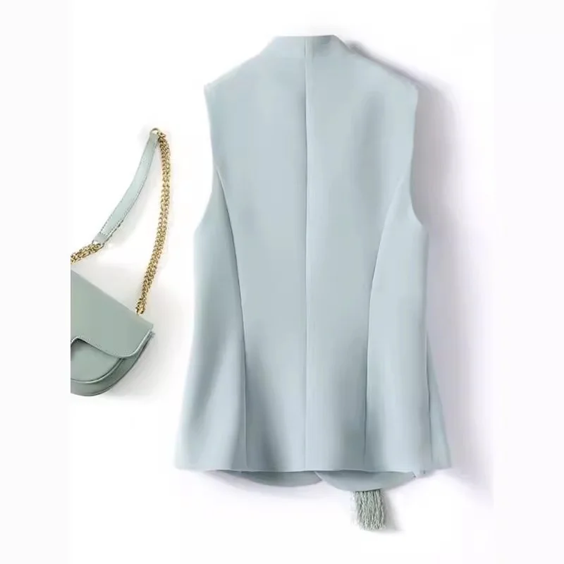 Temperament National Wind Vest Female Spring New Product 2024 Heavy Industry Phoenix Embroidery Chinese-Style Waistcoat Female