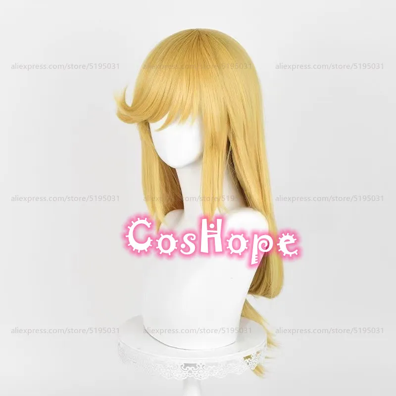 Parrucca Principessa Peach Gialda - 70 Cm Per Cosplay, Halloween E Feste (Con Retina Inclusa) - Foto 3