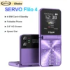 SERVO Flilo4 Flip Cellphone Four SIM Card GSM Cellular Network Flashlight Speed Dial Magic Voice Foldable Mobile Phone Low Price 1