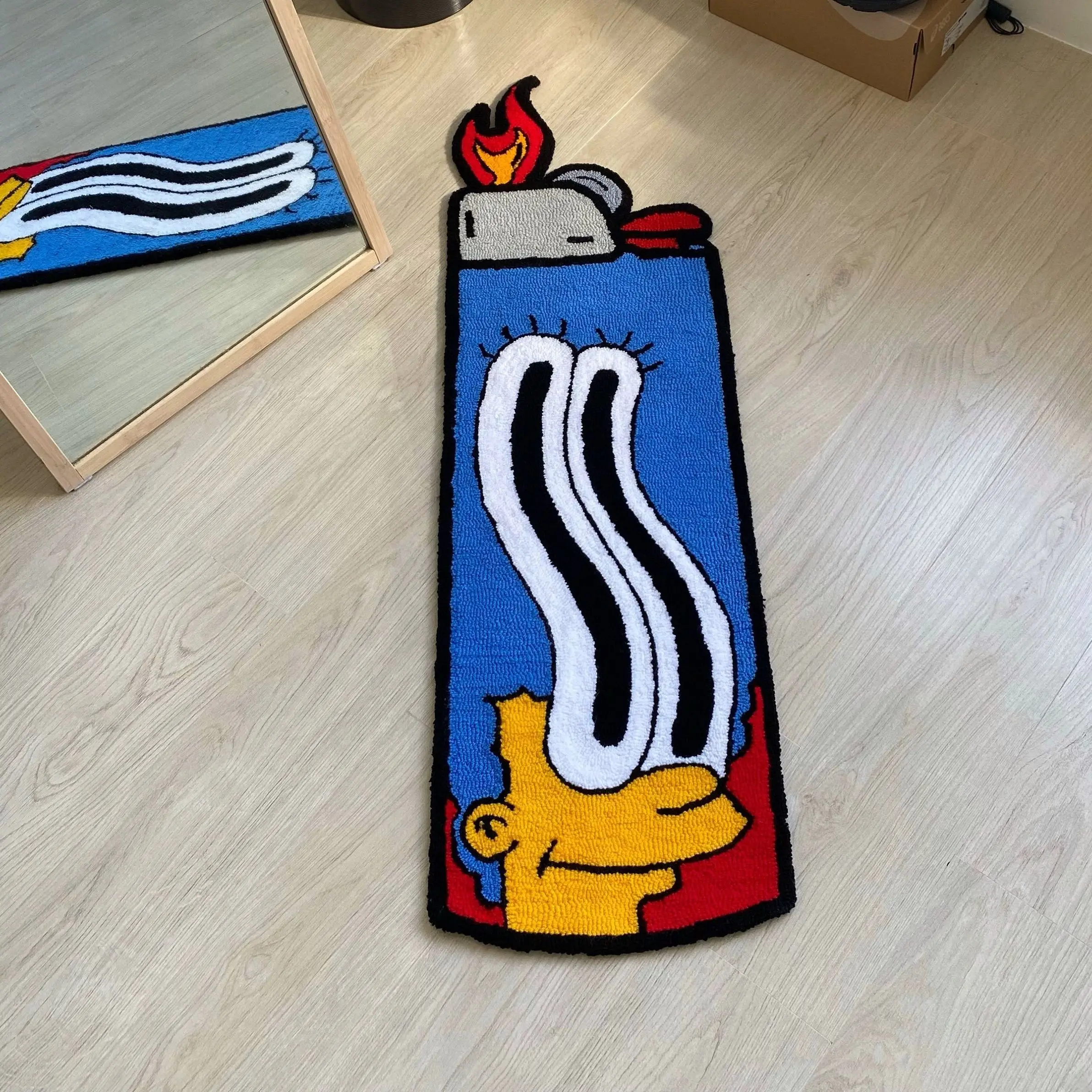 Cute Magic Funny Rug Living Room Bedroom Non-slip Decorative Rug Soft Flannel Home Bedside Game Rug Gift