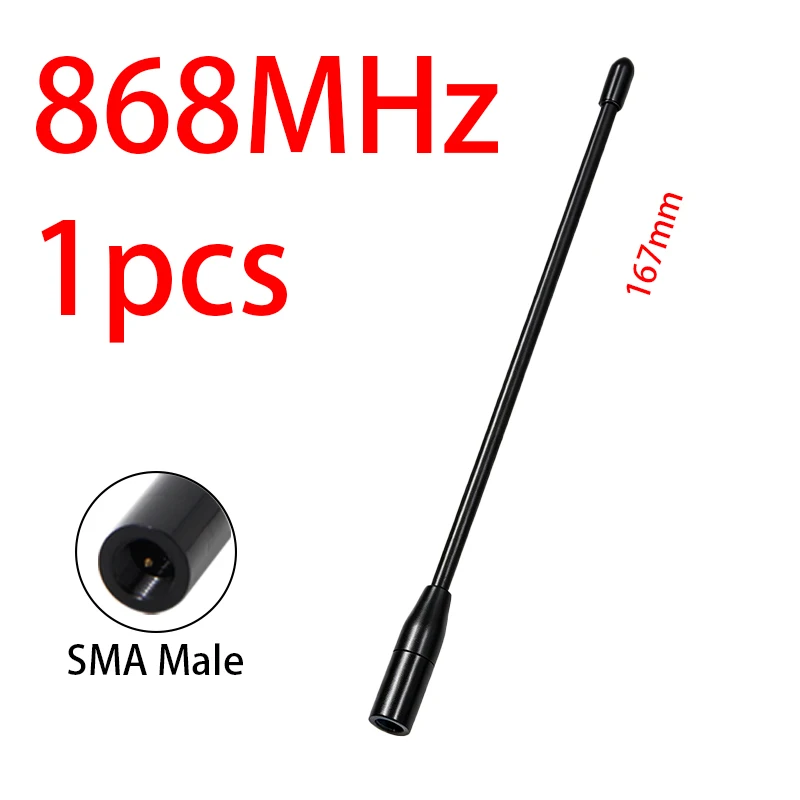 868MHz 안테나 LoRa 915MHz 저 VSWR SMA 남성 커넥터 (Meshtastic Lora32u4 II ESP32 보드용) 인터넷 WiFi 안테나 (유연형)