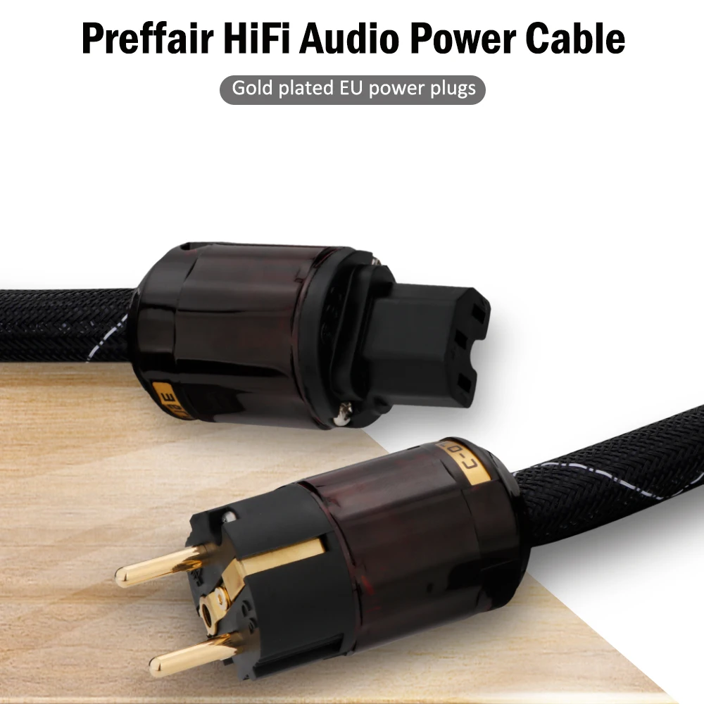 Hifi-Netzkabel, 10 AWG, Stromversorgung, AC, EU/US/AU, occ-Audiokabel, EU/US, Vseries, abgeschirmte vergoldete Netzsteckerlinie, audiophile – Detail 7
