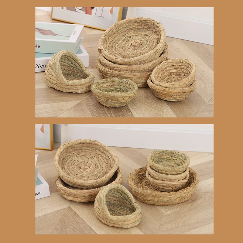 Hand Woven Tiger Skin Parrot Peony Nest Rutin Chicken Nest Egg Laying Warm Preservation Breeding Grass Woven Bird bird nest
