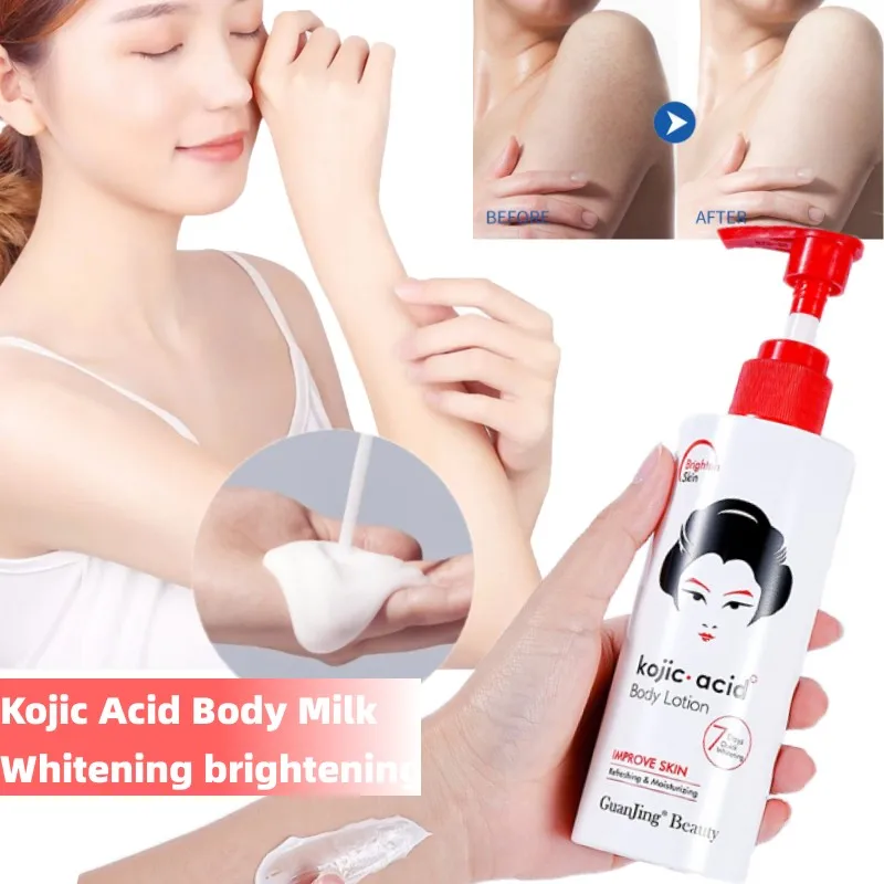 

Kojic Acid Body Lotion Whitening Brightening Moisturizing Desalting Melanin Even Skin Tone Improve Dull Dry Off Chicken Skin