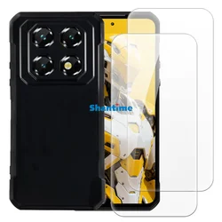 Durable Full - Body Protection Bundle with Soft Case & Dual Tempered Glass Screen Protectors for Oukitel WP60 (Black)