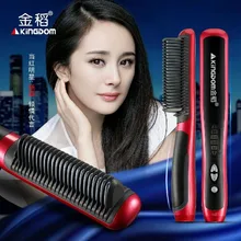 

Electric Straight Hair Comb Hair Straightener Durable LCD Heated Ceramic Hair Straightening Brush US Plug Hot Sale