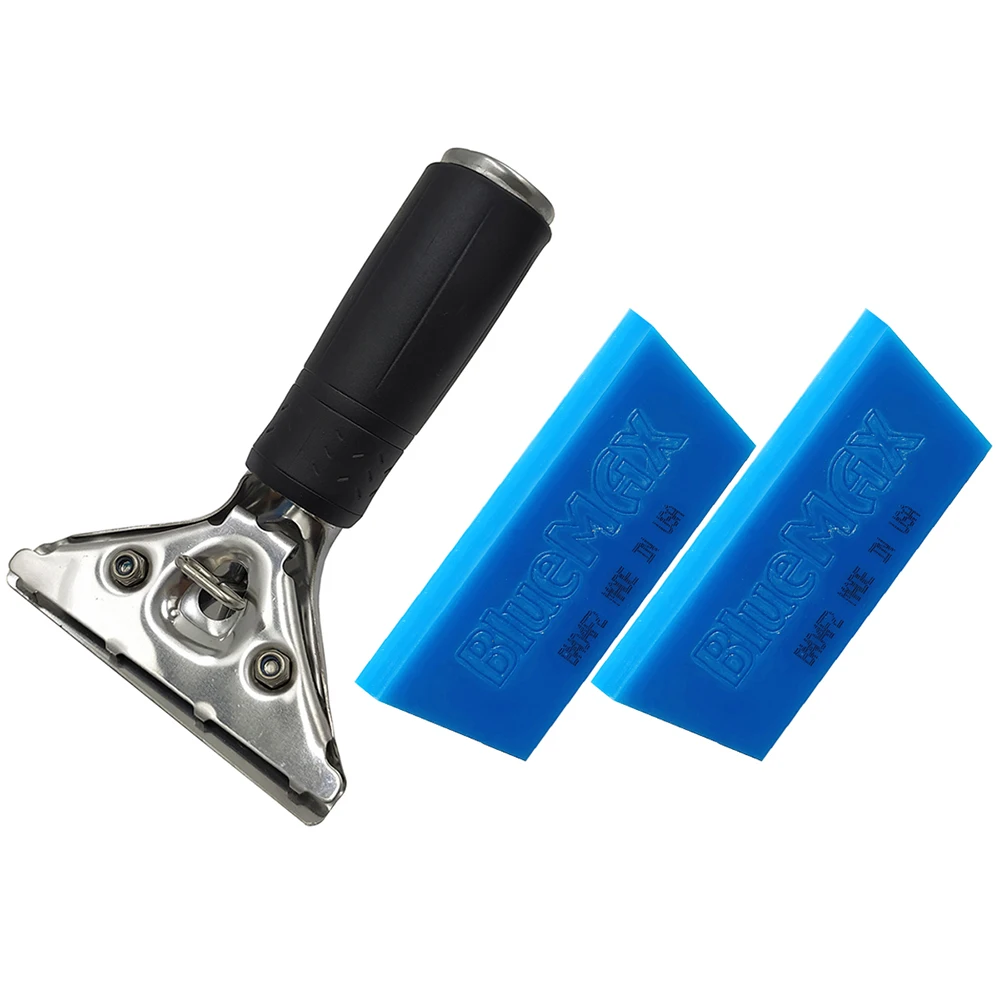 BlueMAX-rascador de hielo para el hogar, pala de nieve, envoltura de vinilo, hoja de goma, tinte de ventana, escurridor, accesorios de limpieza de coche, B22 + B07