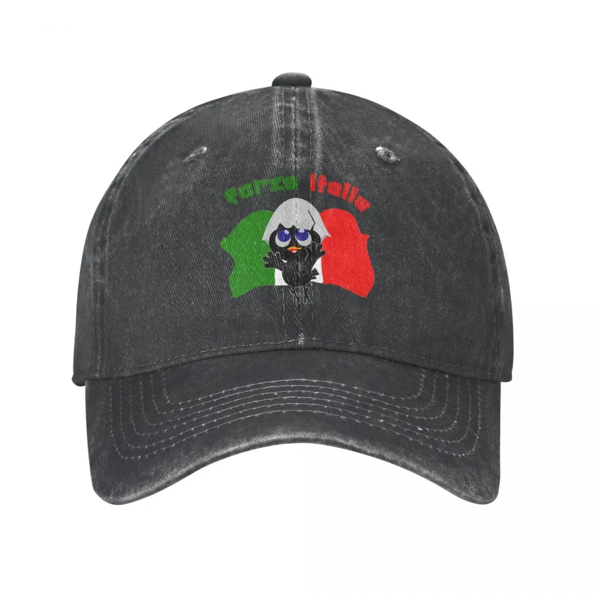 

Forza Italia Calimero Cartoon Baseball Caps Retro Distressed Denim Chicken Snapback Cap Men Women All Seasons Travel Caps Hat