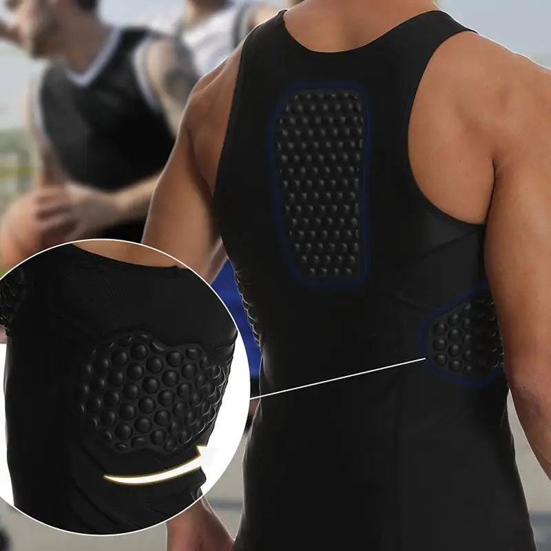 Sports Protective Vest Football Impact Vest Rib Chest Protector For Baseball Football Paintball Protective Gear Breathable