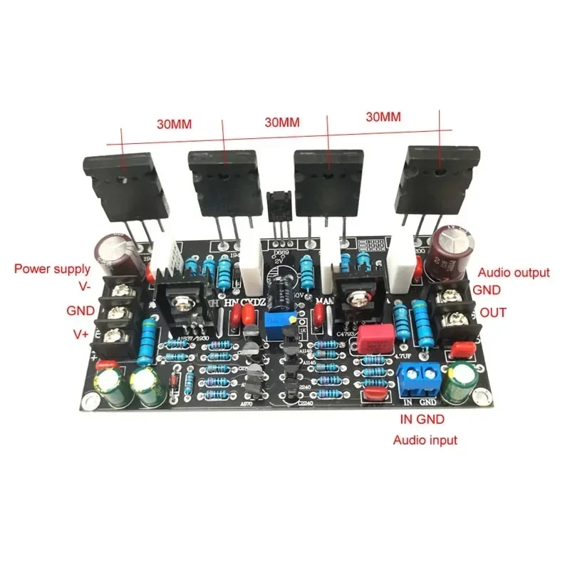 Audio Amplifier Board 200W Mono Power Amplifier 1943 + 5200 High Power Tube Amp Board