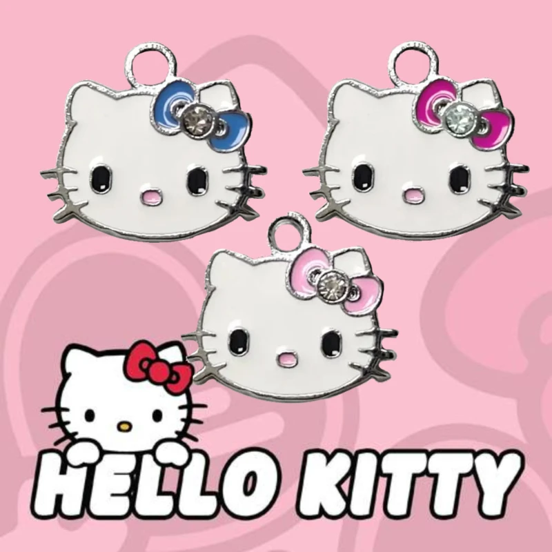 

10pcs Cute Sanrio Jewelry Accessories Anime Hellokittys Alloy Pendant Handmade DIY Creative Necklace Bracelet Girl Jewelry Gift