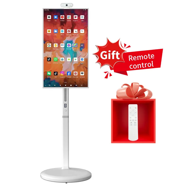 factory price 32 inch portable touch screen smart tv 8+128G wifi Screen casting 8 core stand By me screen remote control