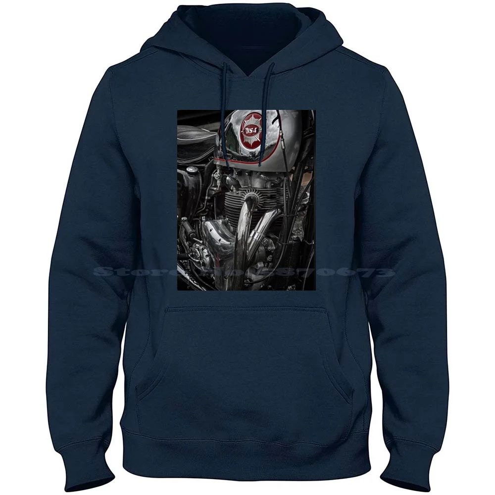 A10 100% Cotone Felpa Con Cappuccio 1960 British Moto Bike Bsa Vincent Indian Twin Matchless Ajs