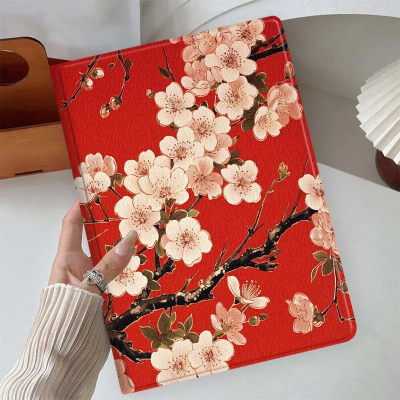 Artistic Plum Blossoms Tablet Case – Soft Protective Cover