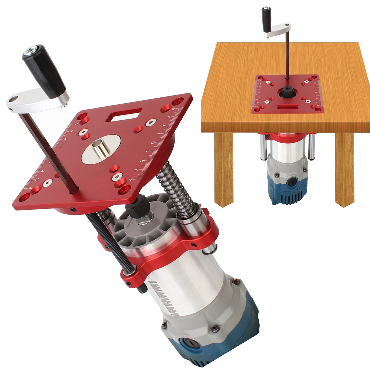 UniversalRouterTableInsertPlateAndRouterLiftFor65mmDiameter