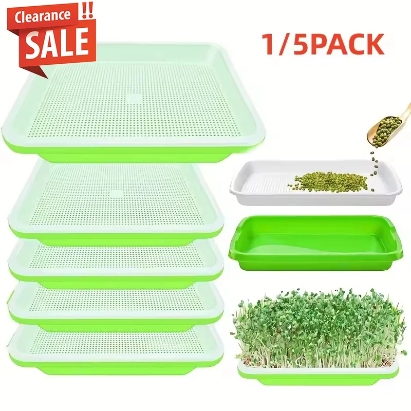1/5pcs Seed Germination Tray Set Hydroponic Germination Pot For Sprout Horticultural Hydroponic Systems Tray Garden