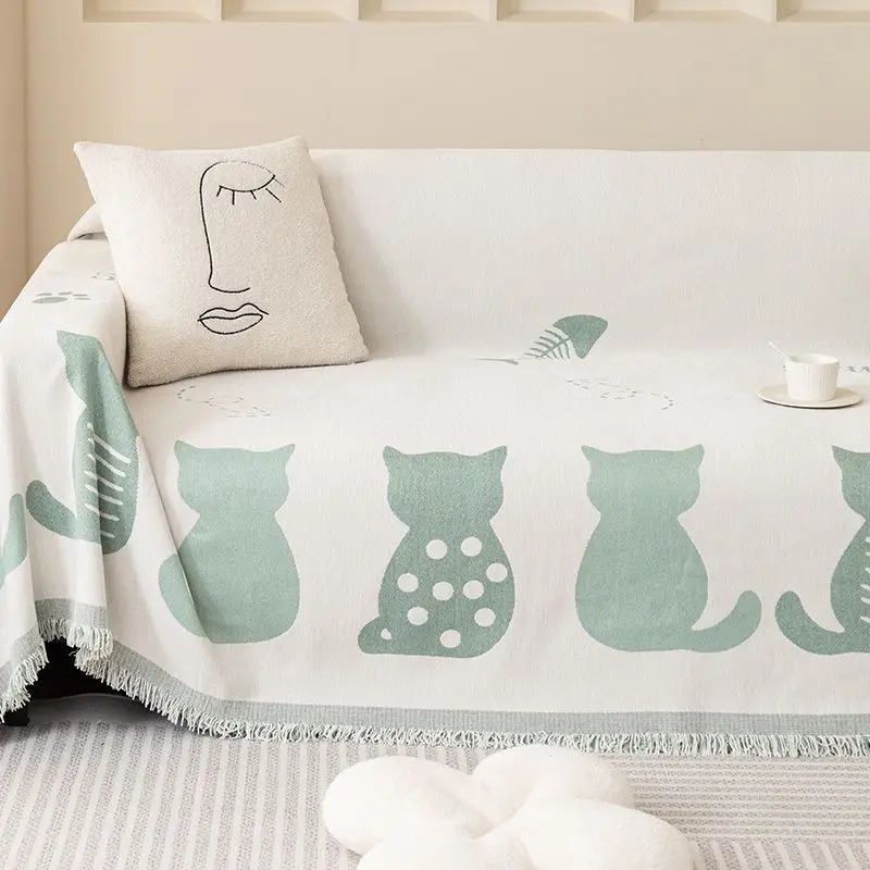 Chenille Sofa Towel Blanket Sectional Sofa Cover Universal Anti-cat Scratch Slipcovers Couch Towel Cover Sofa Blankets 3