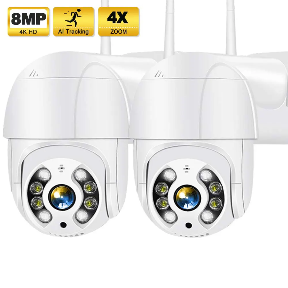 

Camera 4K 8MP IP WiFi Video Surveillance PTZ Outdoor 5MP Auto Tracking Onvif Alexa ICsee 1080P HD Security Protection