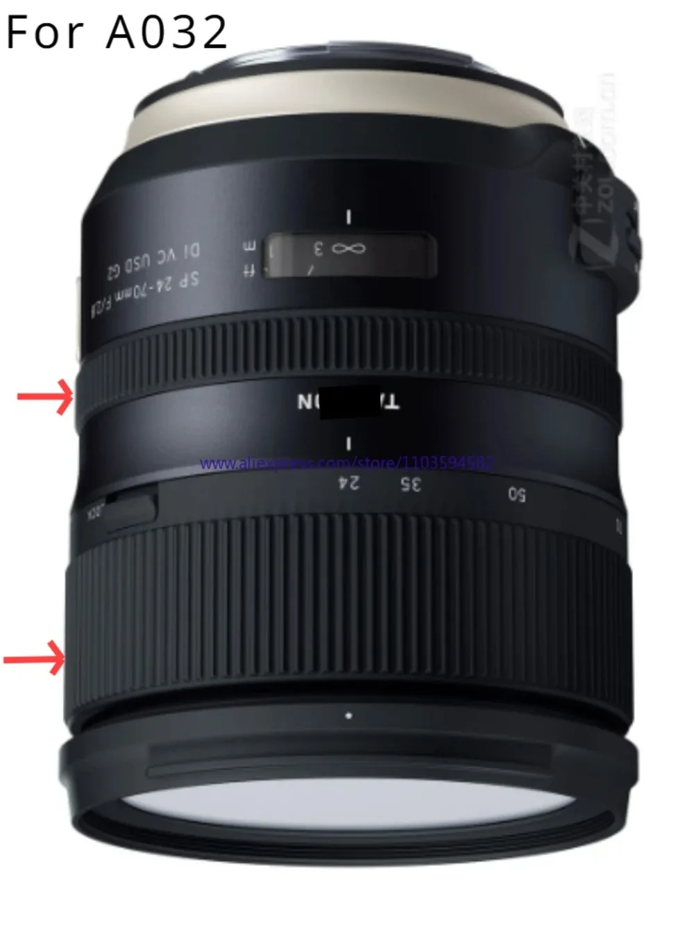 Camera Repair Parts 24-70 mm LENS Zoom + Focus Grip Rubber Ring For TAMRON SP 24-70mm f/2.8 Di VC USD G2（A032）