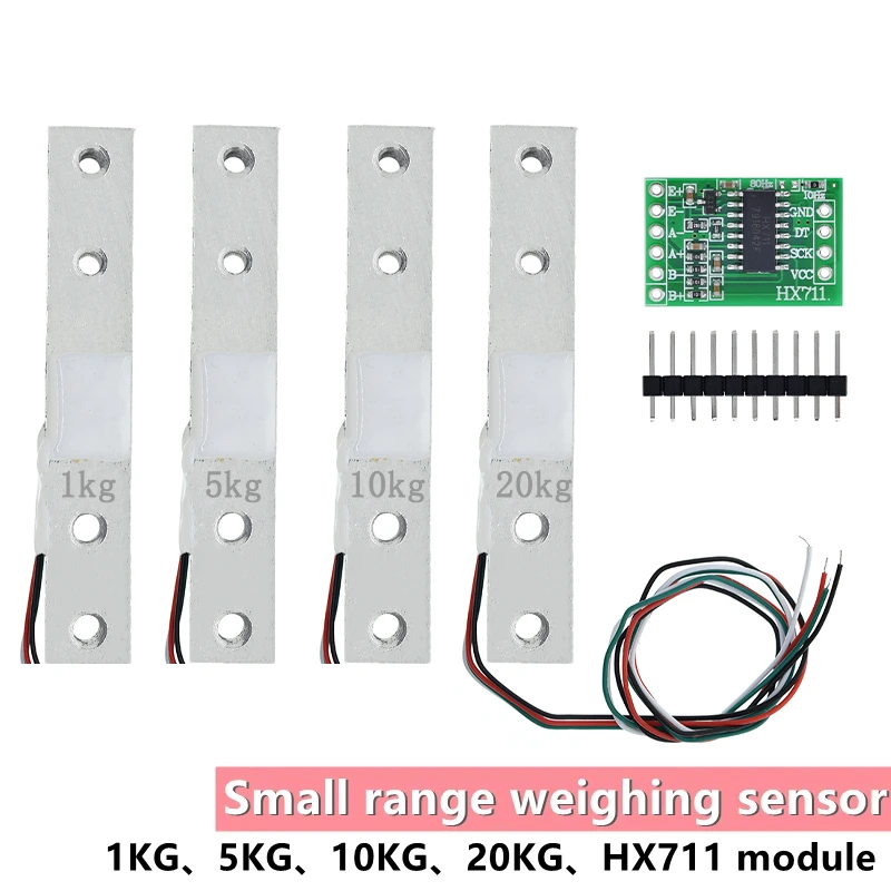 TZT Load Cell 1KG 5KG 10KG 20KG HX711 AD Module Weight Sensor Electronic Scale Aluminum Alloy Weighing Pressure Sensor